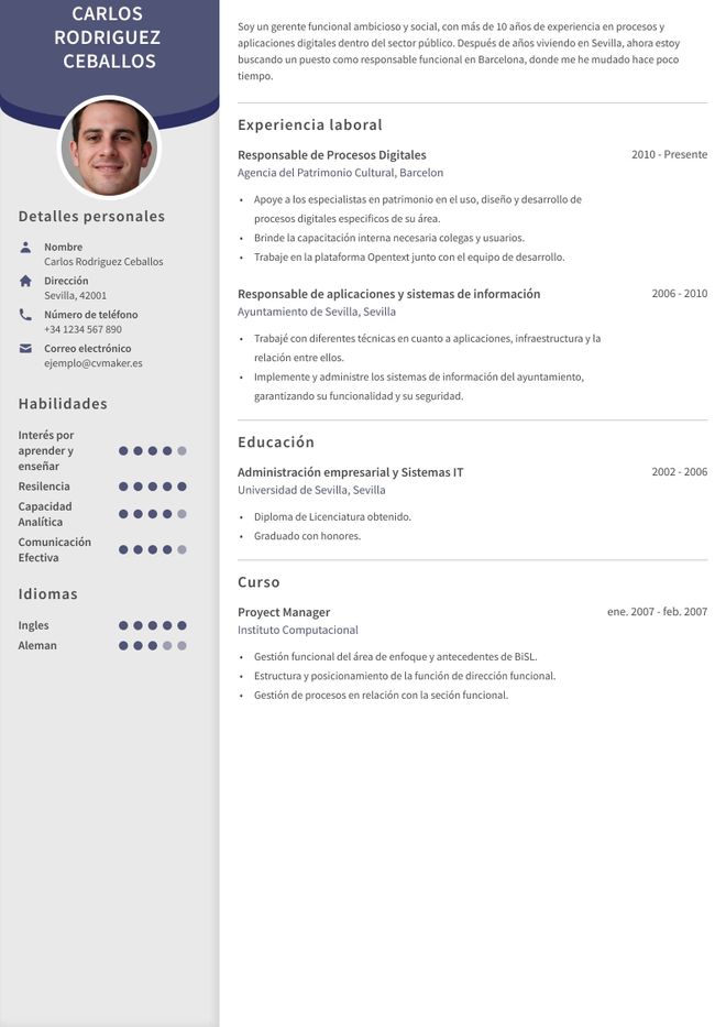 currículum de ingeniero informático