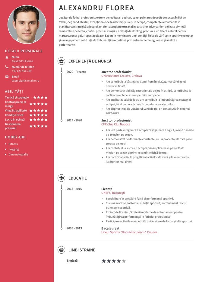 CV fotbalist