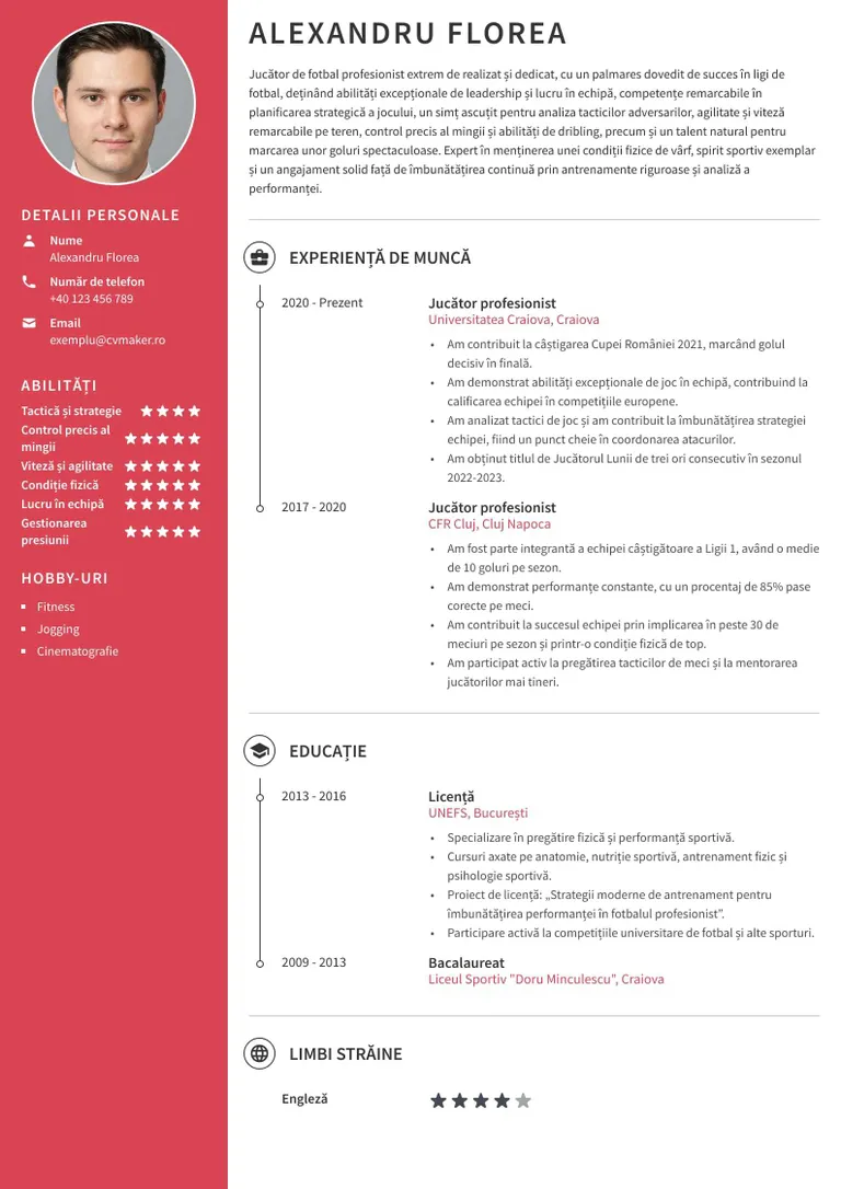 CV fotbalist