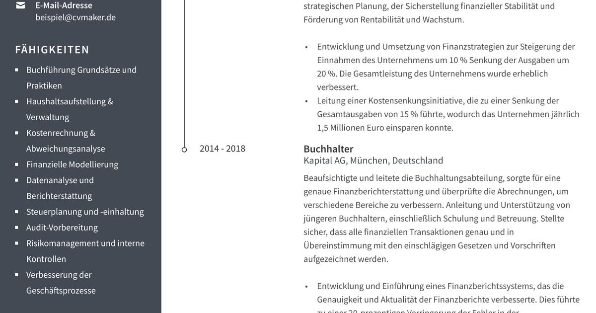 Buchhalter-Lebenslauf – Vorlagen, Tipps & Beispiele