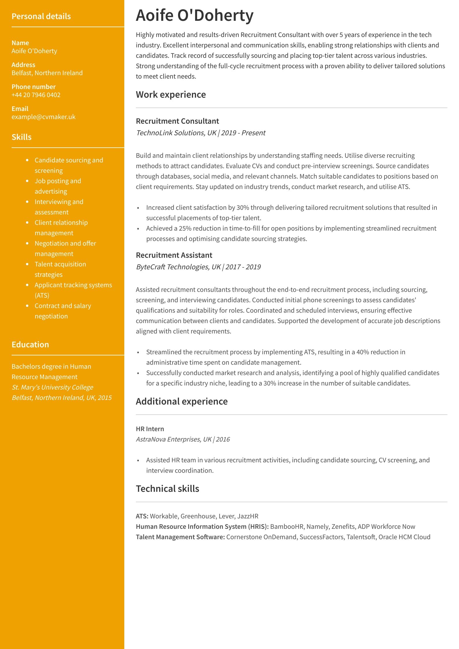 Recruitment CV