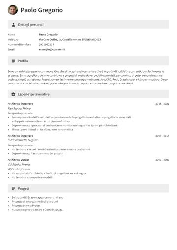 esempio di cv berkeley marrone
