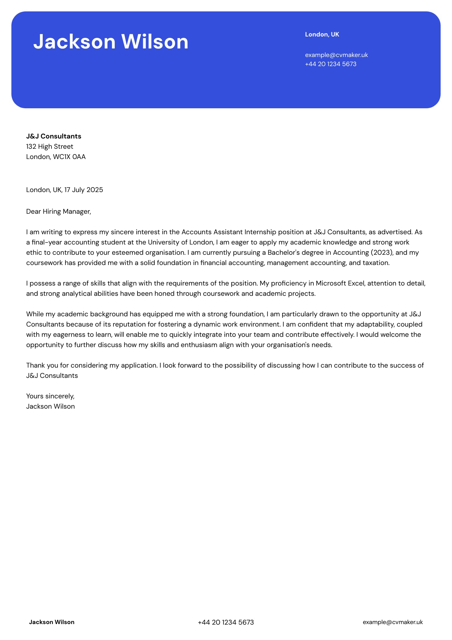 accountant cover letter example no experience
