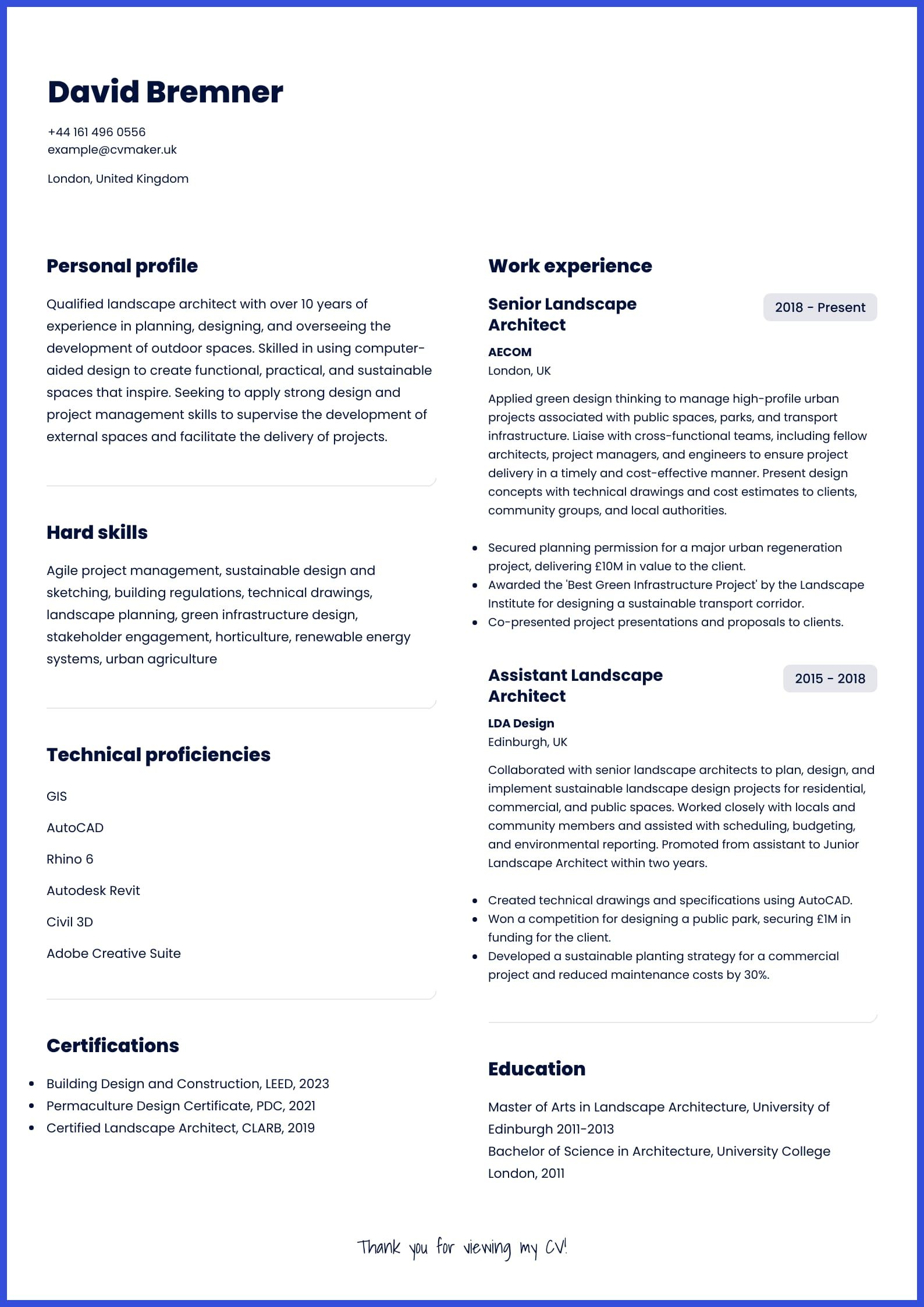 Architect CV