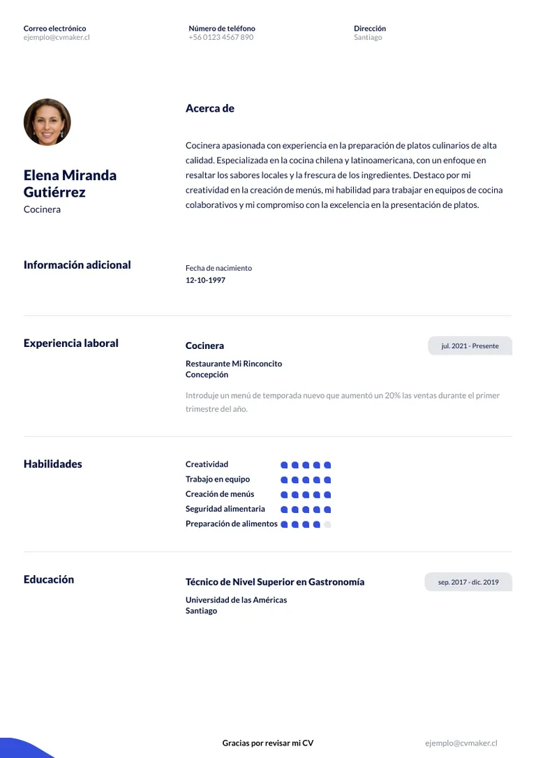 cv ejemplo basico