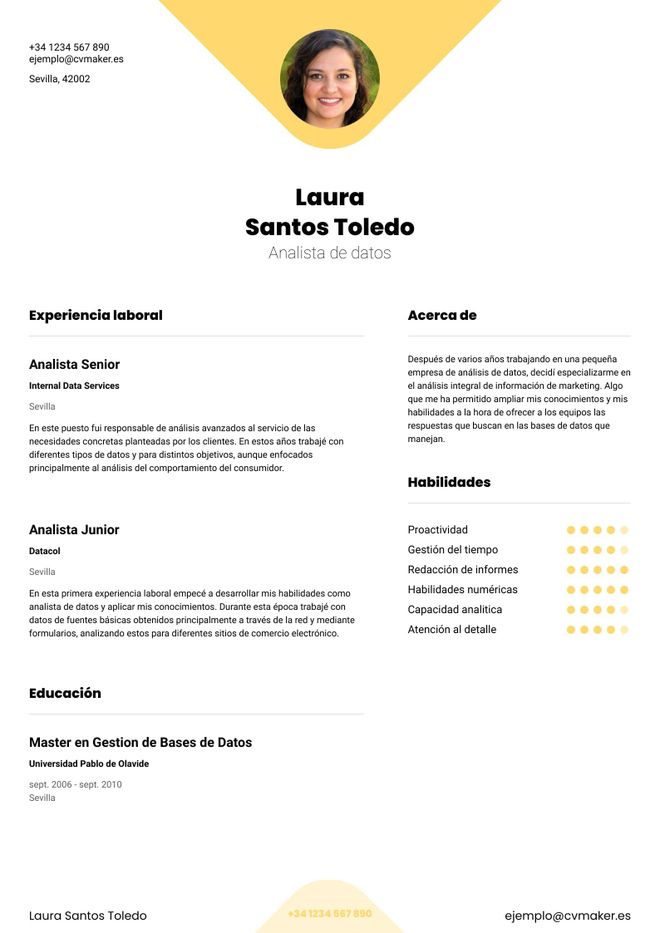 Currículum de analista de datos
