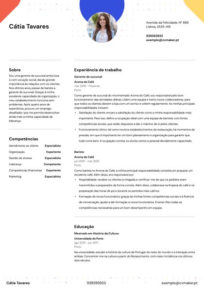 modelo de CV criativo