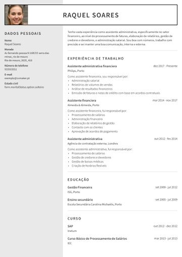 Exemplo CV auckland castanho
