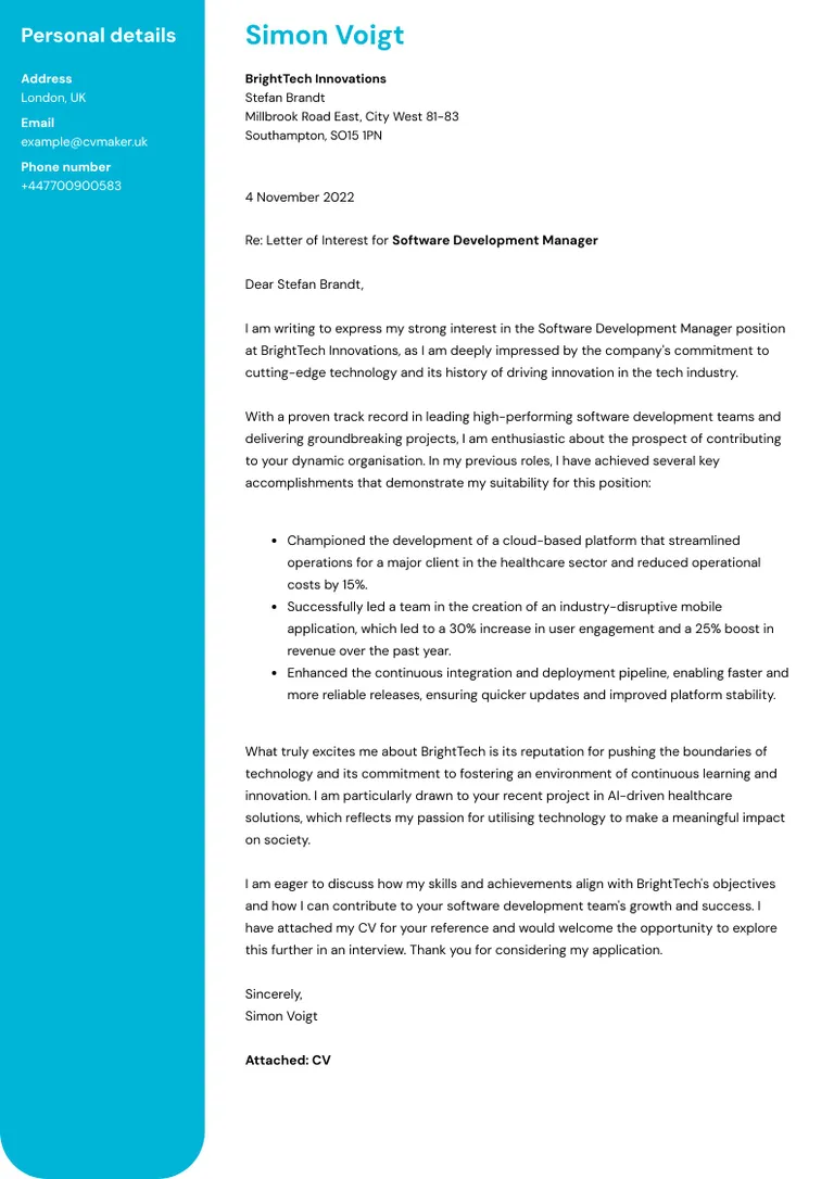 example of a letter of interest