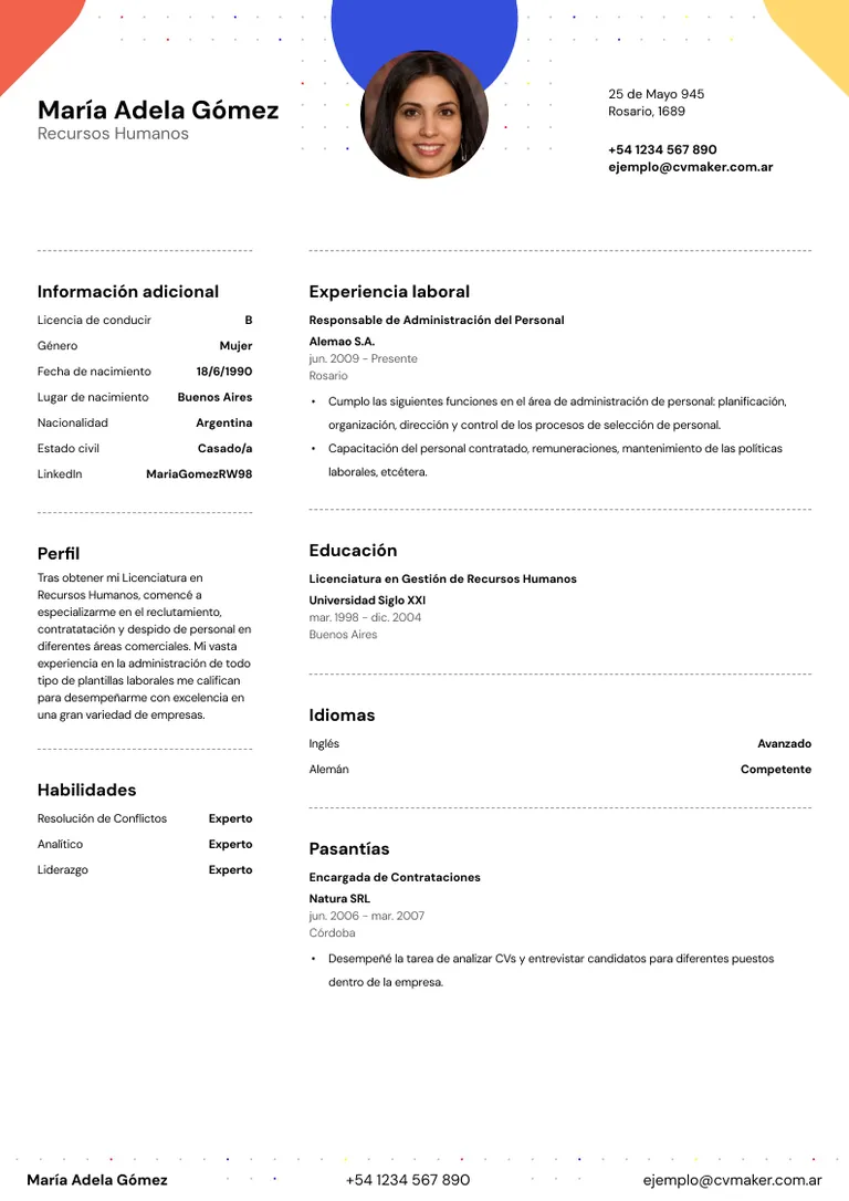 Currículum de Recursos Humanos