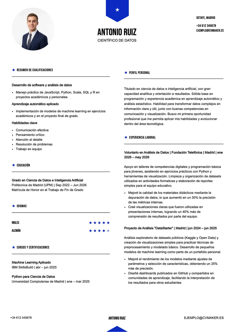 Currículum de Recién graduado