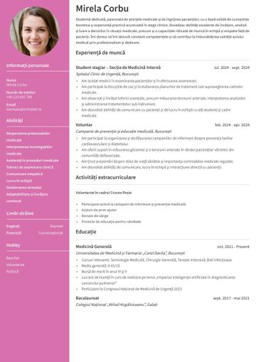 CV student medicina