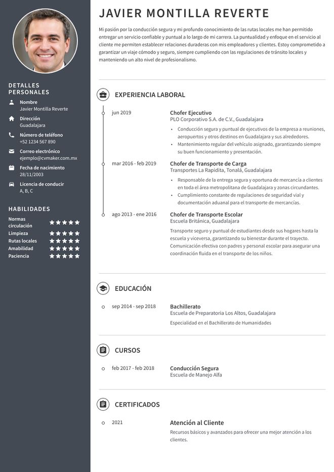 Currículum Vitae Cronológico