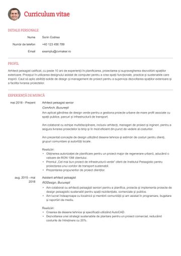 CV arhitect