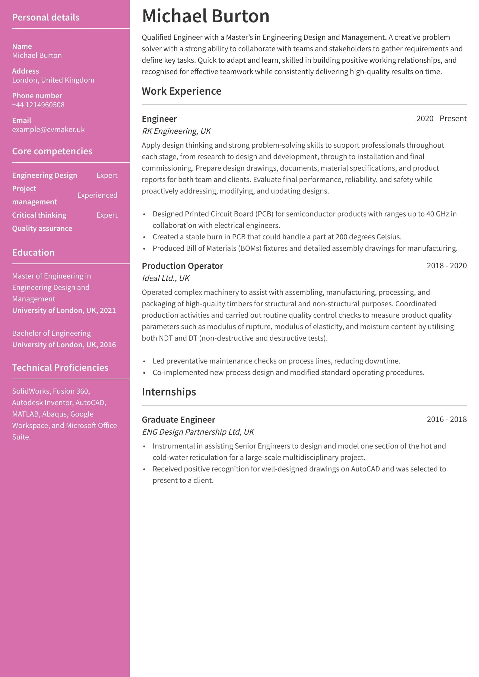 Engineer CV
