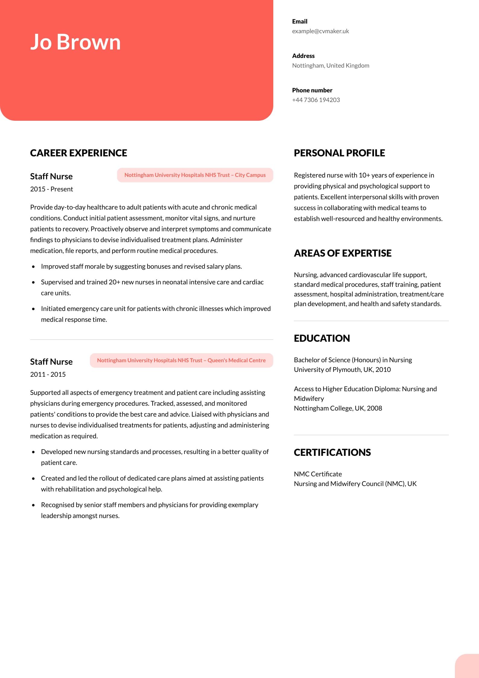 Nurse CV