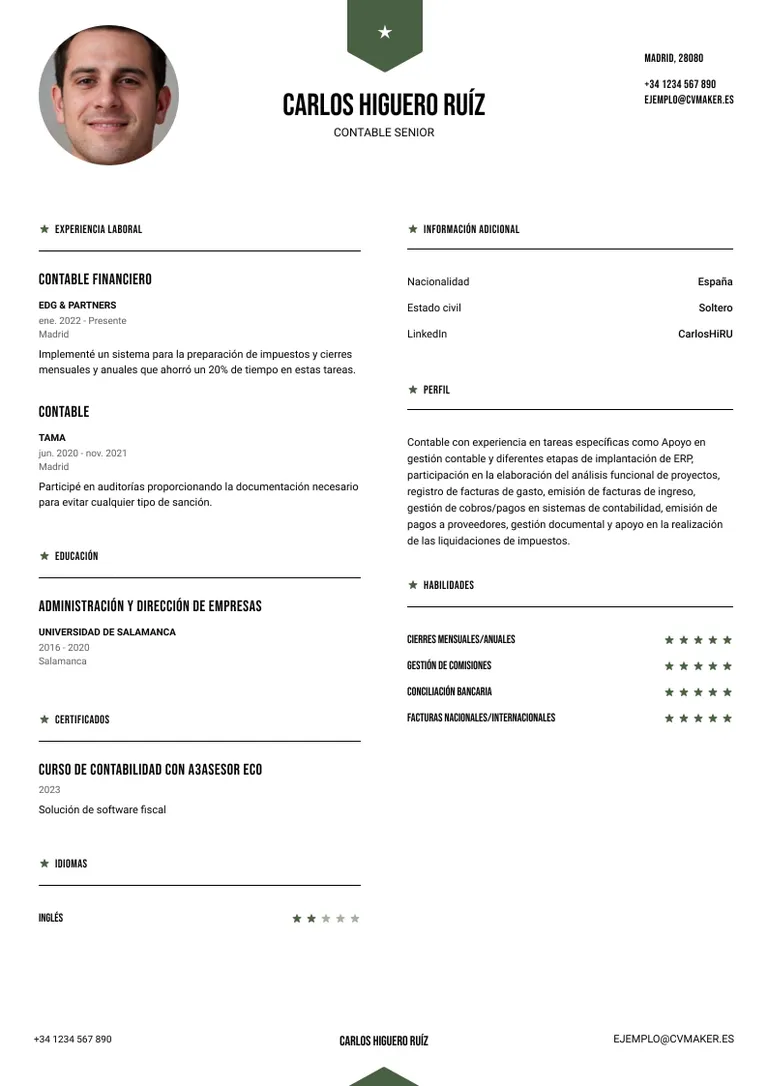 Currículum de Contable