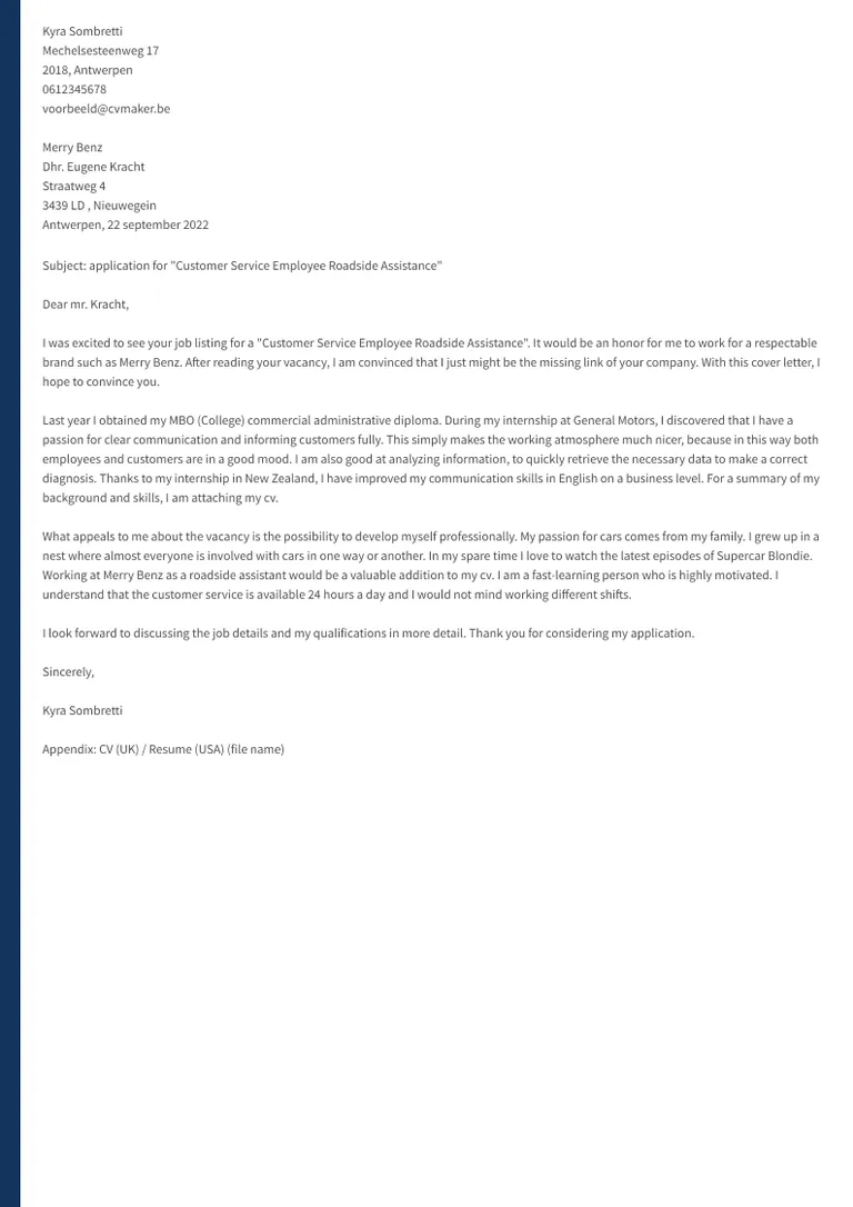 engels sollicitatiebrief-voorbeeld