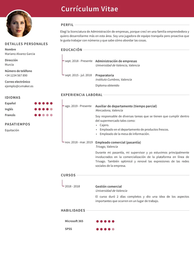 Currículum de Pasante