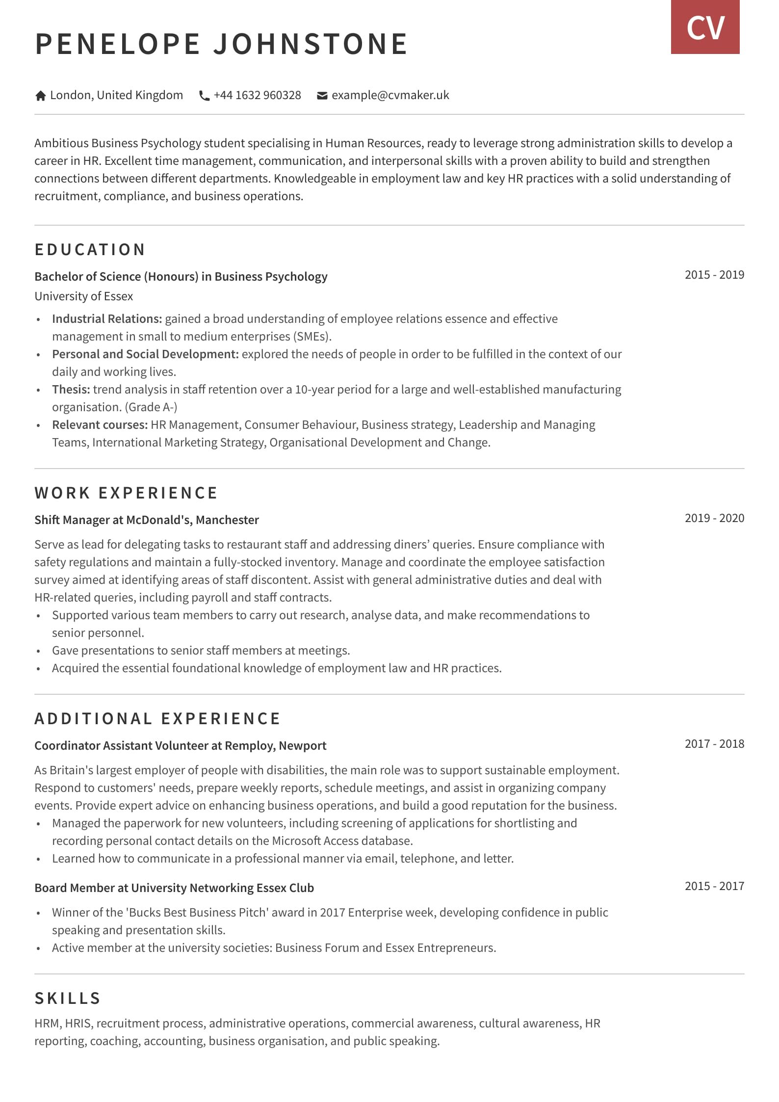Student CV