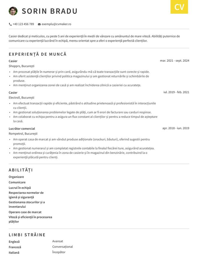 CV casier