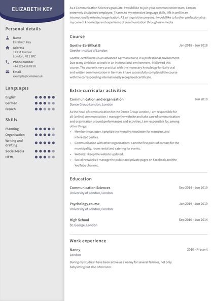 professional CV template edinburgh