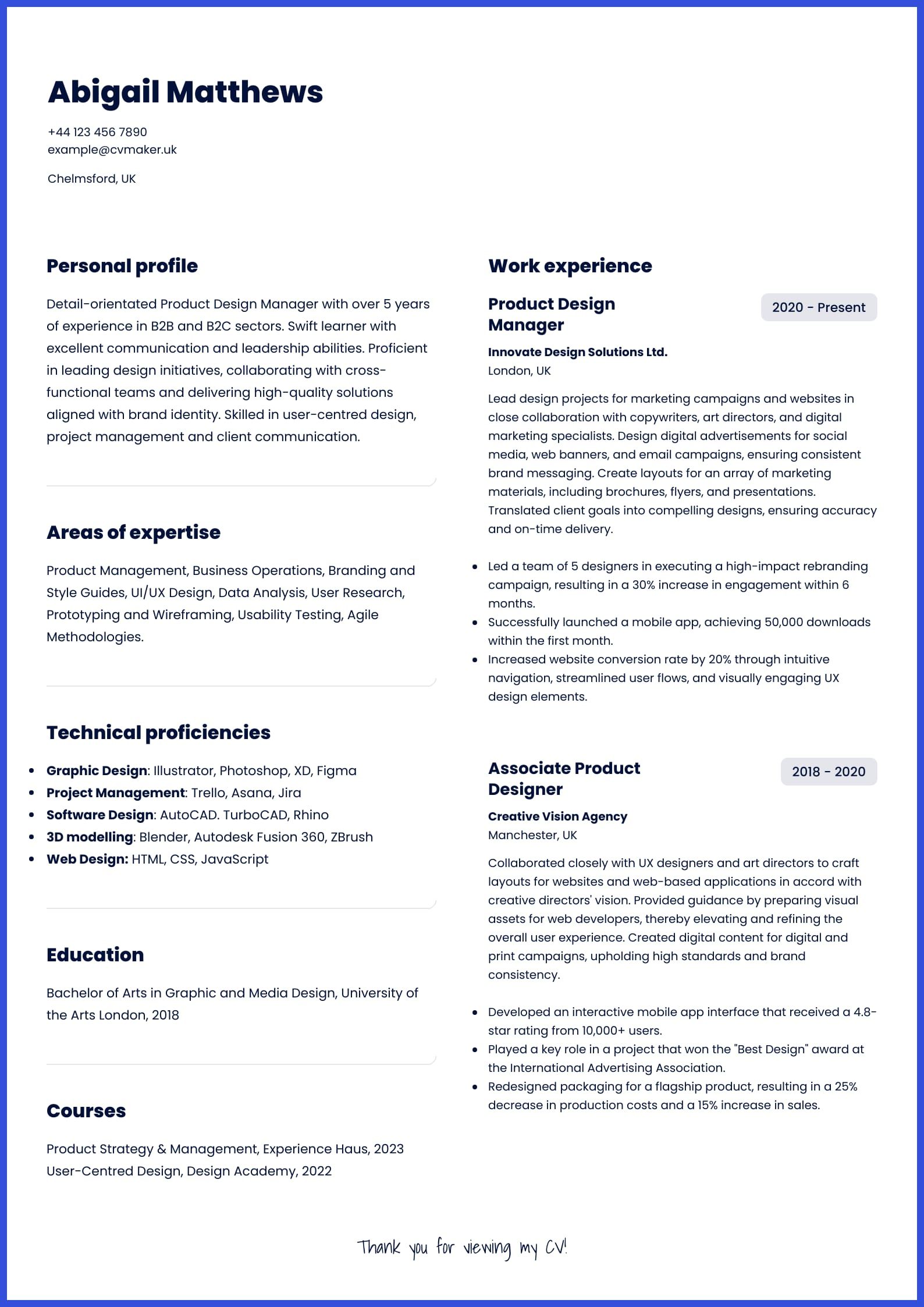Designer CV