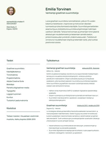 cv pohja wheaton vihreä