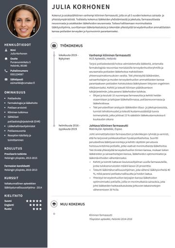 cv pohja harvard ruskea