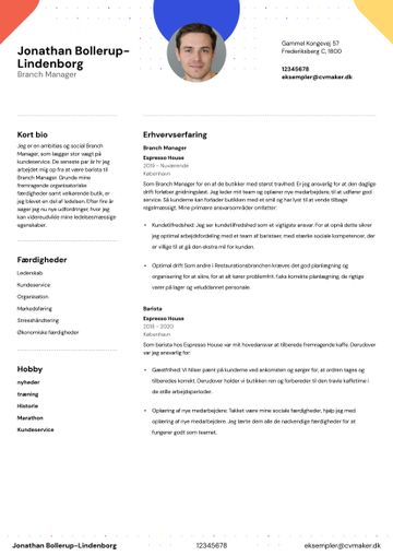 CV-skabelon hopkins