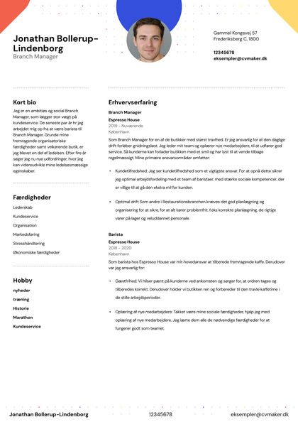 CV-skabelon hopkins