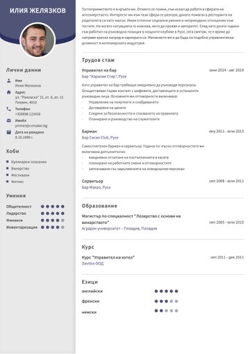 CV шаблон edinburgh виолетово