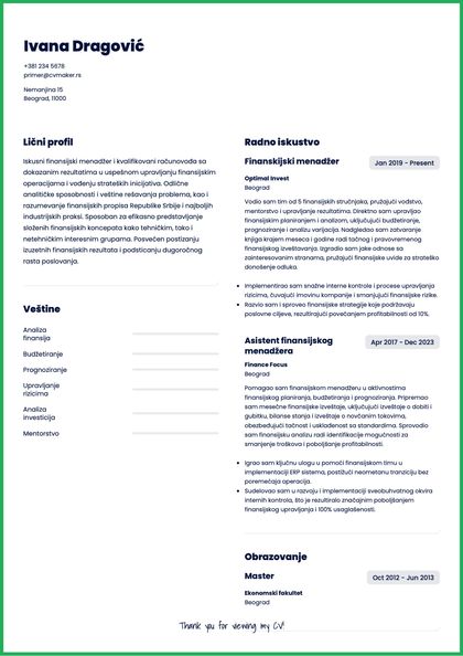 Jednostavni CV šabloni