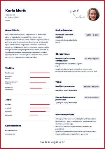 životopis obrazac michigan crveno