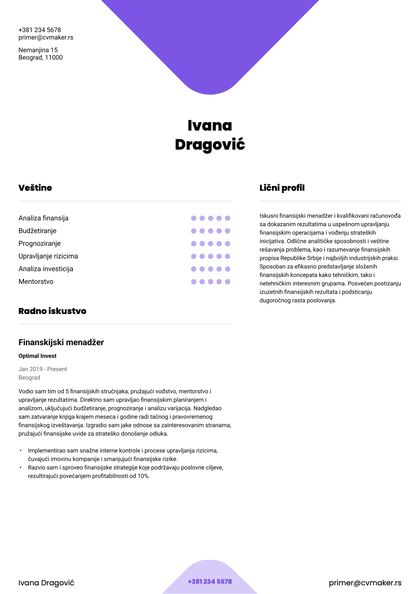 moderan CV šablon