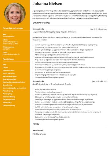 CV-skabelon stanford gul