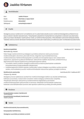 cv pohja berkeley ruskea