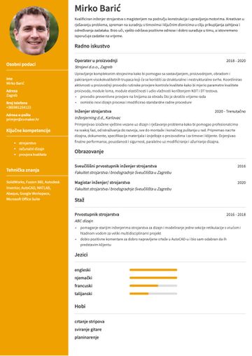životopis obrazac stanford žuto
