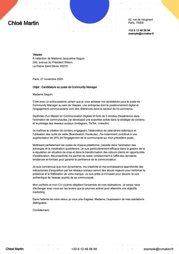 lettre de motivation modèle hopkins