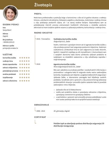 životopis obrazac cambridge smeđe