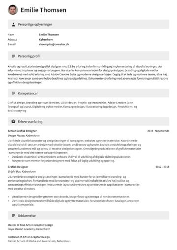 CV-skabelon berkeley brun