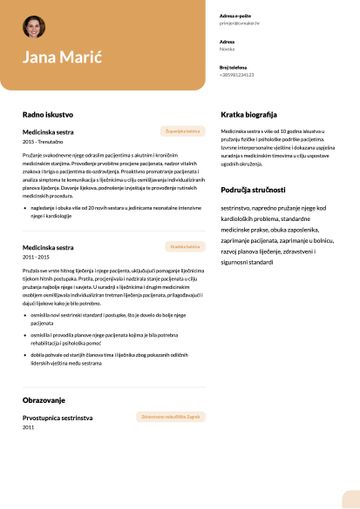životopis obrazac columbia žuto