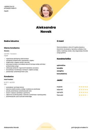 životopis obrazac yale žuto