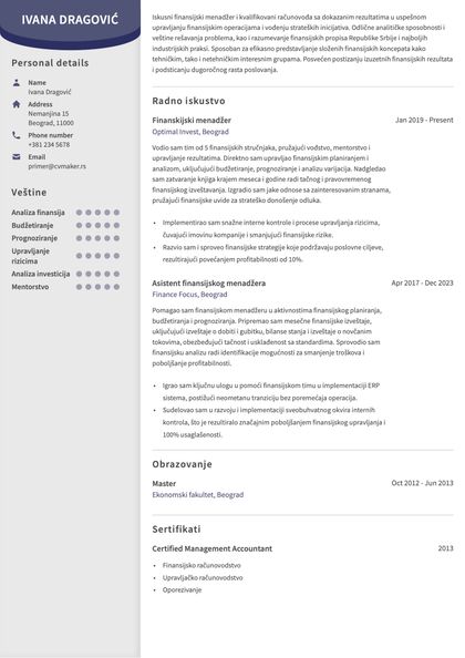 Profesionalni CV šabloni