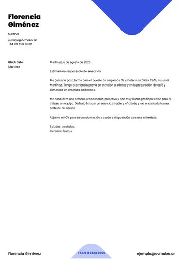 ejemplo de carta de presentacion corta