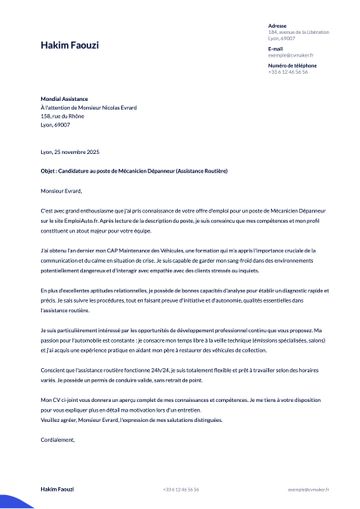 lettre de motivation modèle duke bleu