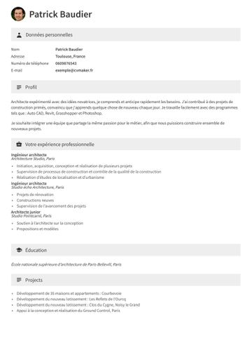 CV exemple berkeley marron