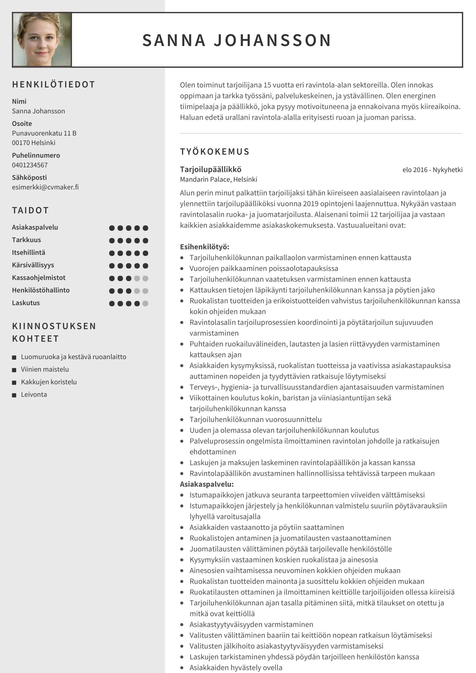 Exempel på CV