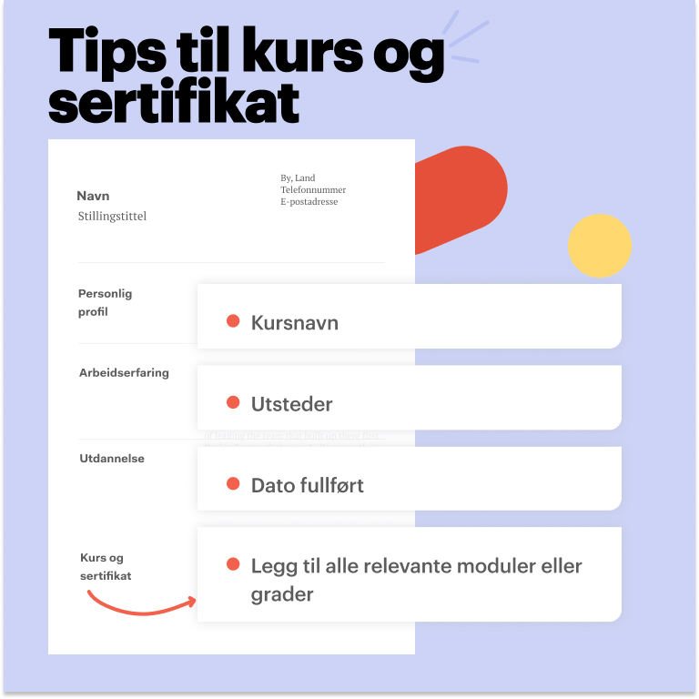 Tips til kurs og sertifikater