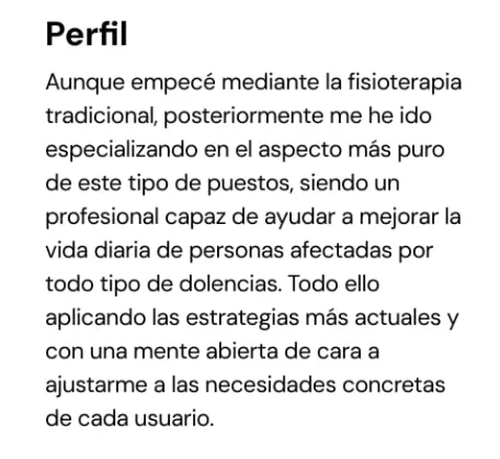 perfil profesional de un fisioterapeuta